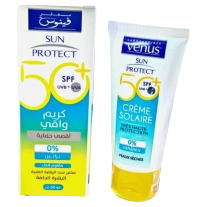 Venus Sun Protect 50 Spf Uvb+Uva Créme Solaire 0% Paraben Peaux Séches