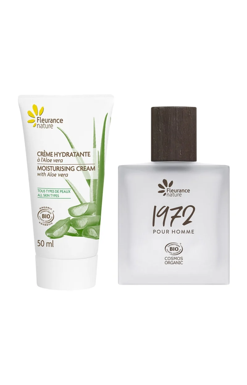 1972 Eau de toilette & crème hydratante bio - Homme - 2 x 50 ml