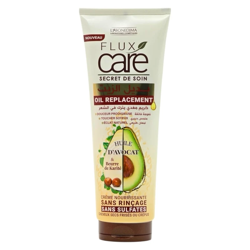 Flux Care Oil Replacement Huile D'Avocat Beurre De Karité Sans Rinçage