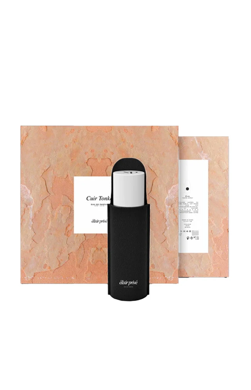 Coffret Cuir Tonka Eau de parfum & écrin - Ambre boisé - 30 ml