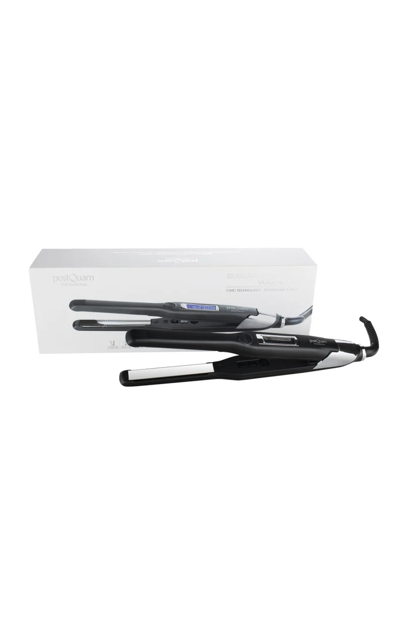 Fer à lisser - Sublime Platinum Volume Flat - 48 W - Noir & argenté