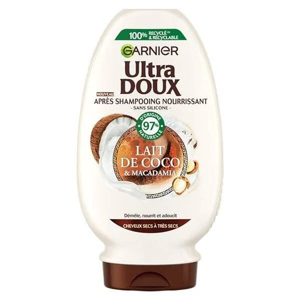 Garnier Ultra Doux Après-Shampooing Au Lait De Coco Et Macadamia