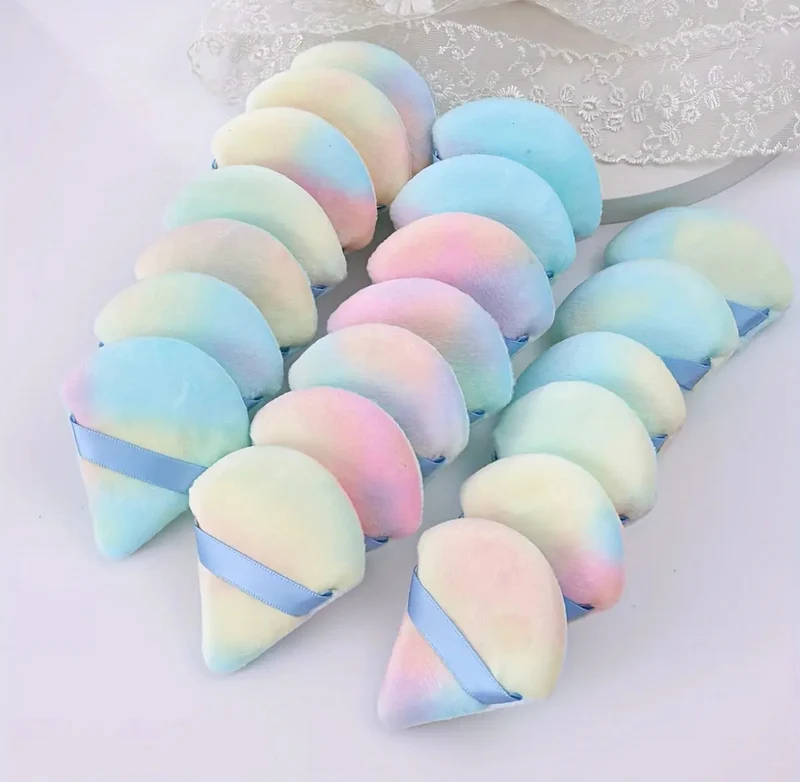 Éponge De Maquillage En Velours Doux Triangulaire - Lavables & Réutilisables Pour Une Application De Fond De Teint Parfaite, Convient À Tous Types De Peau