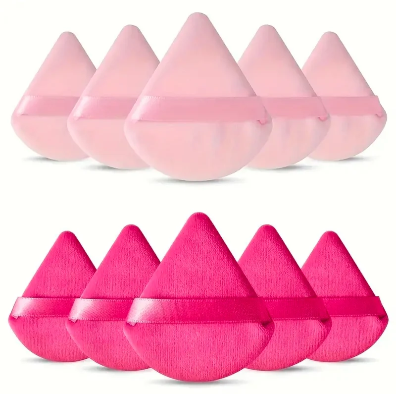 Éponge Bouffante De Maquillage Triangulaire Bouffée De Mélangeur Douce Pour Le Contour Les Yeux Et Les Coins