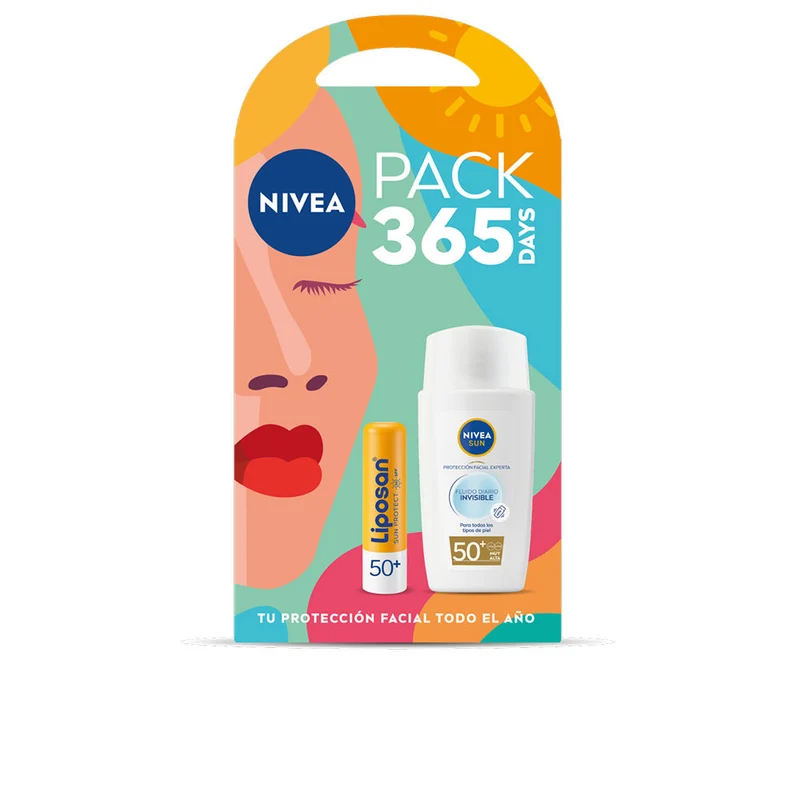 Nivea Solare Invisibile Quotidiano Fluido SPF 50 Liposan SPF 50 cofanetto 2 pezzi — Set solare