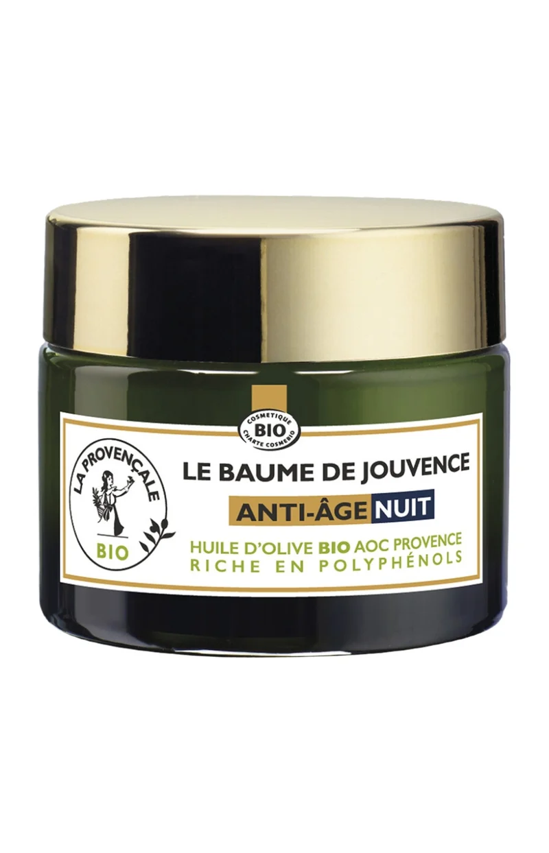 Baume de nuit anti-âge bio - Huile d'olive & glycérine végétale - Peaux matures
