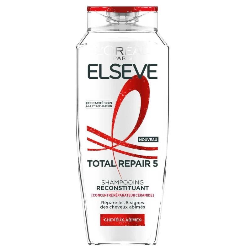 L'Oreal Paris Elseve Total Repair 5 Shampooing Reconstituant Acides Aminés Et Céramide Cheveux Abîmés