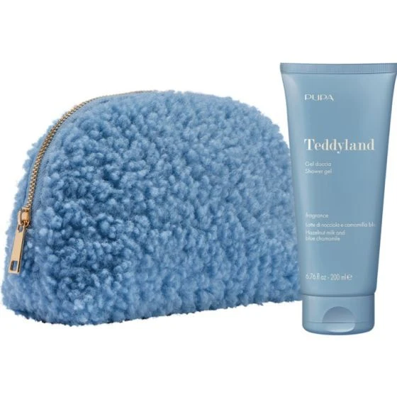 Pupa Teddyland Latte di Nocciola e Camomilla Blu Geldoccia 200ml + Trousse