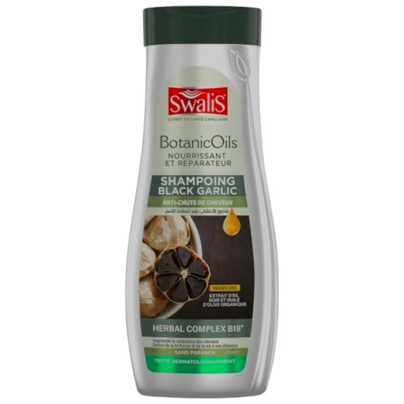 Swalis Shampoing Botanic Iils Blach Garlic Anti-Chute De Cheveux
