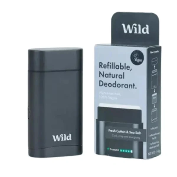 Wild Fresh Cotton & Sea Salt Men's Black Case 40 g — Deodorante Solido