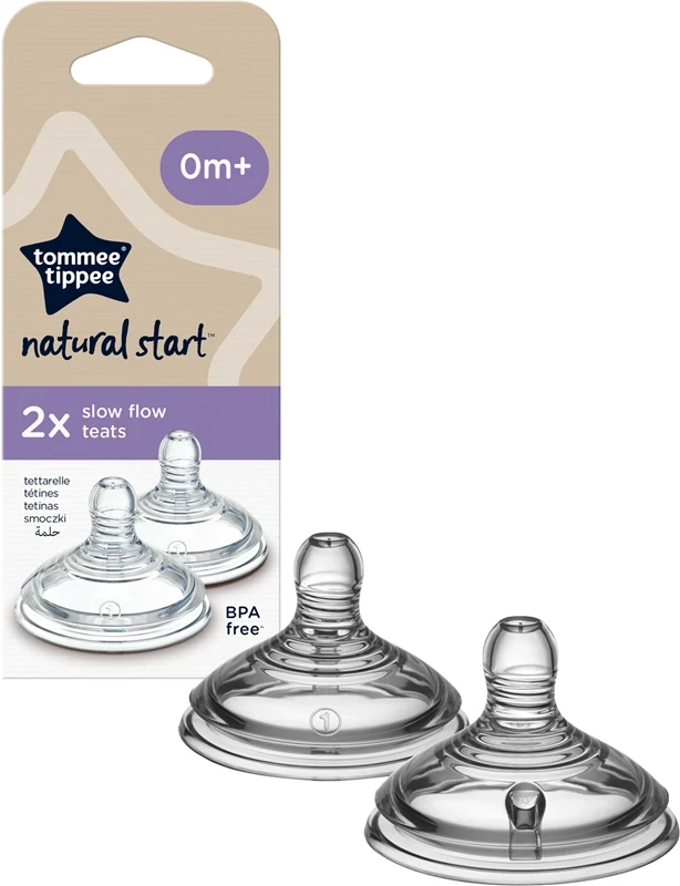 Tommee Tippee Natural Start Anti-Colic Teat Flusso Lento 0mesi+ 2 pezzi — Accessorio per biberon