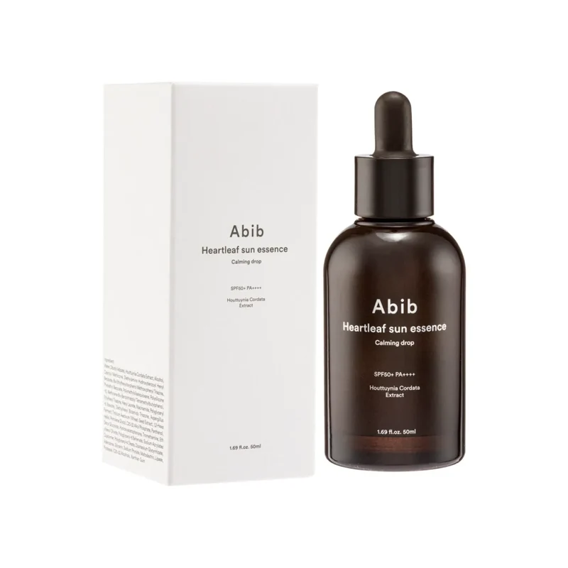 Abib Heartleaf Sun Essence Calming Drop SPF 50+ PA++++ 50 ml — Solare viso