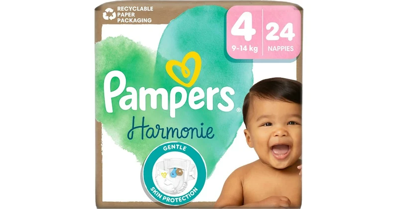 Pampers Harmonie Taglia 4 9-14 kg 24 pezzi — Pannolini monouso