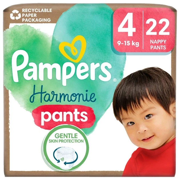 Pampers Harmonie Taglia 4 9-15 kg 22 pezzi — Pannolini a mutandina
