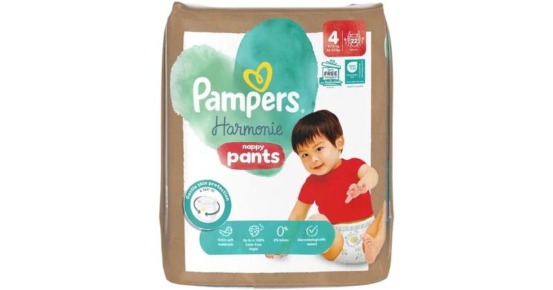 Pampers Harmonie Taglia 4 9-15 kg 22 pezzi — Pannolini a mutandina
