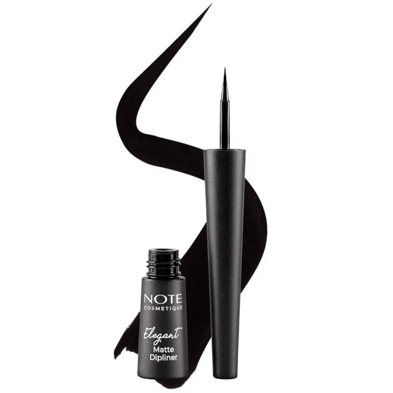 Note Cosmetique Elegant Matte Dipliner 01 Coal Black 2,5 ml — Eyeliner
