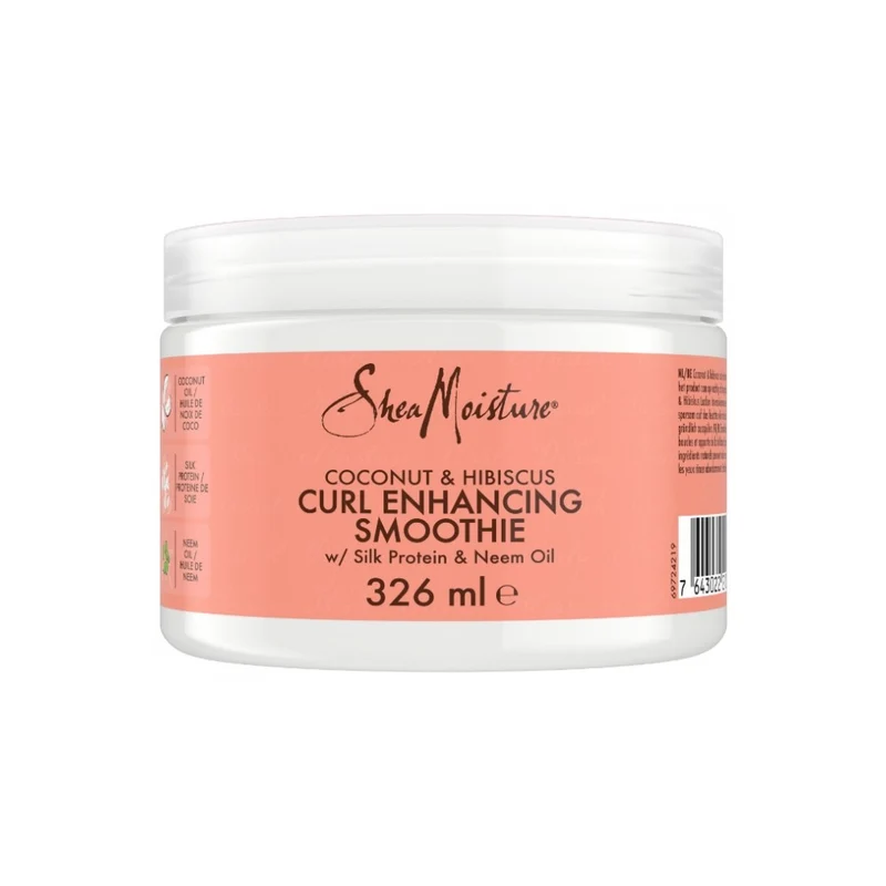 Shea Moisture Coconut & Hibiscus 326 g — Crema Senza Risciacquo per Capelli Ricci