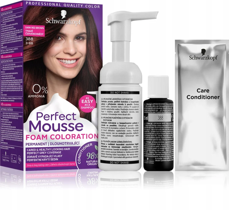 Schwarzkopf Perfect Mousse 388 Dark red brown — Colorazione capelli permanente