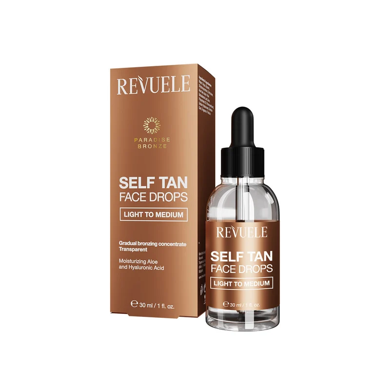 Revuele Paradise Bronze Self Tan gocce chiare a medie 30 ml — Autoabbronzante