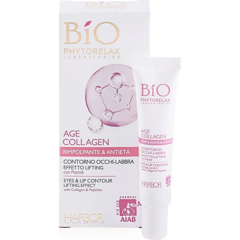 Phytorelax Laboratories Age Collagen crema contorno occhi labbra 15 ml — Crema contorno occhi