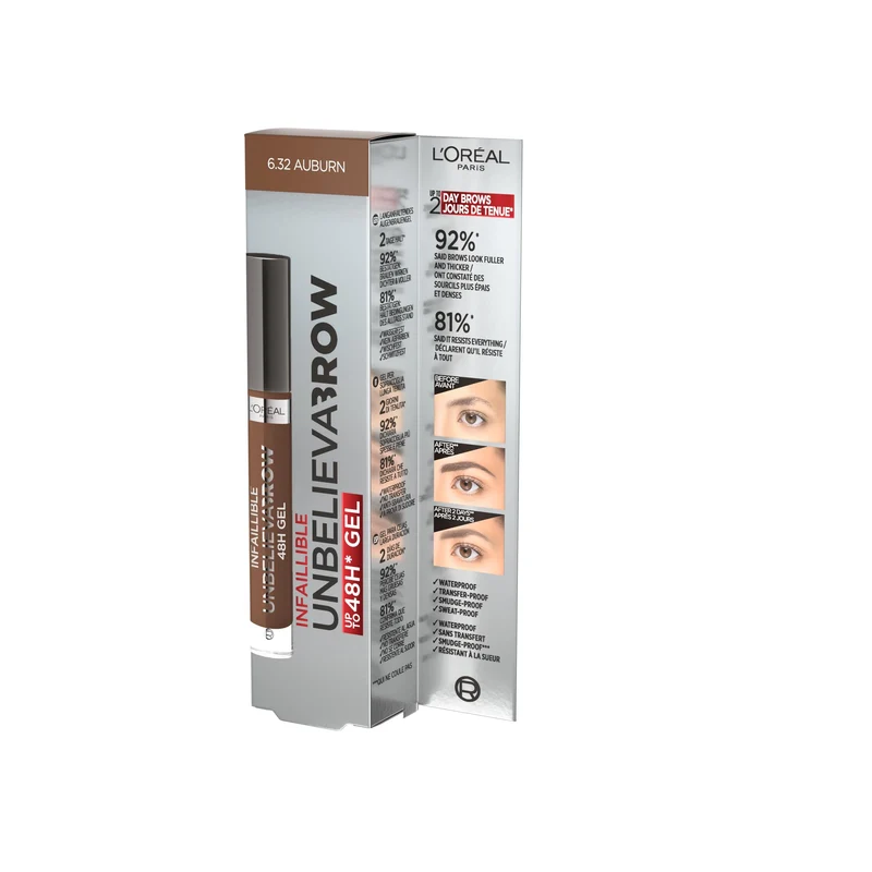 L'Oréal Paris Infaillible Unbelieva Gel per sopracciglia lunga tenuta 6.32 Auburn 3,4 ml — Gel sopracciglia