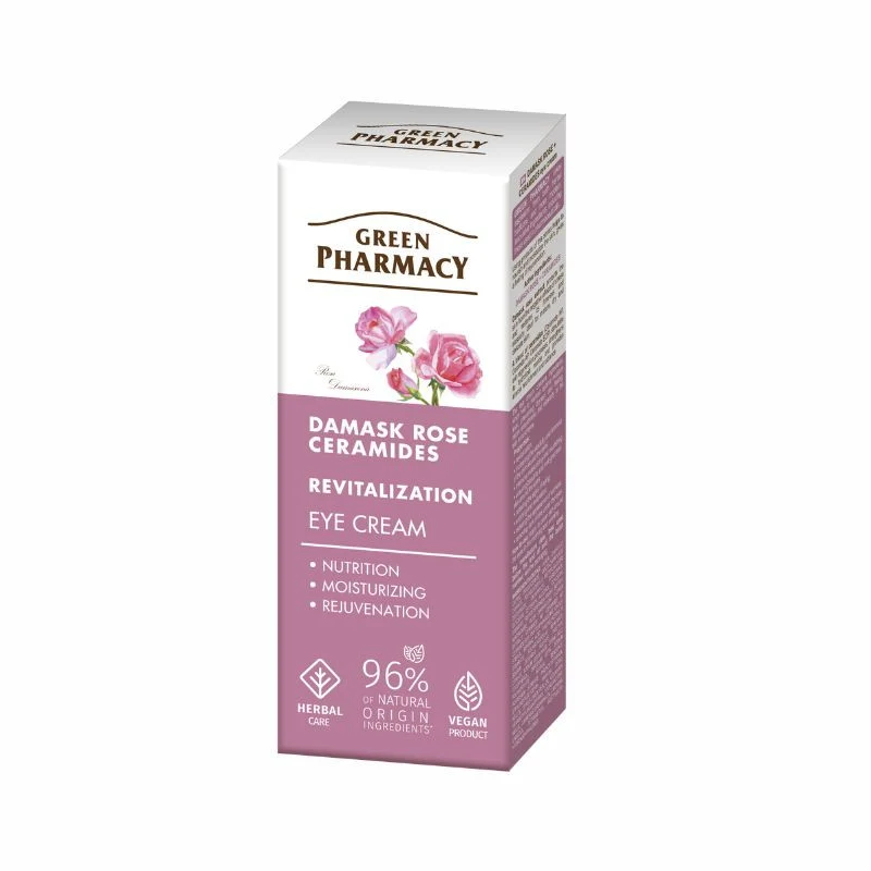 Green Pharmacy Damask Rose & Ceramides Crema contorno occhi 15 ml — Crema contorno occhi
