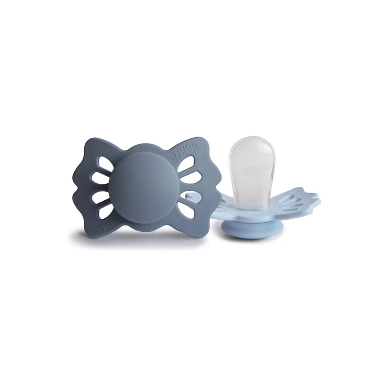 Frigg Lucky Size 1:0-6 mesi Ciuccio Slate/Powder Blue 2 pezzi — Ciuccio