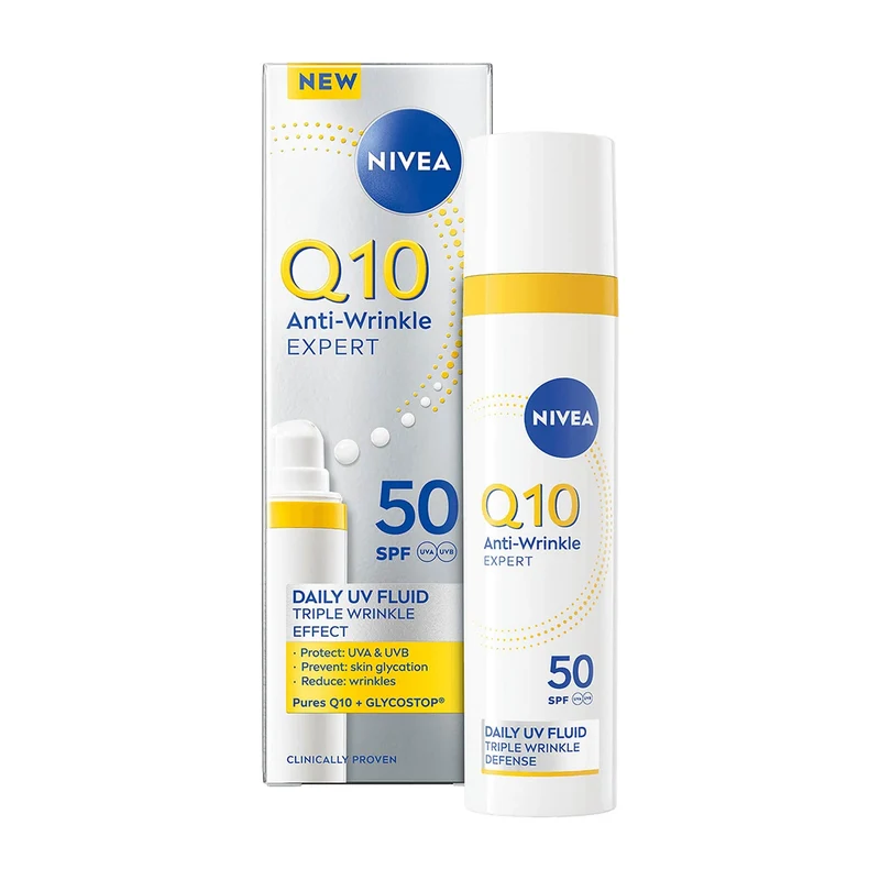 Nivea Fluido Viso Quotidiano SPF 50 Q10 Antirughe Expert 40 ml — Fluido solare