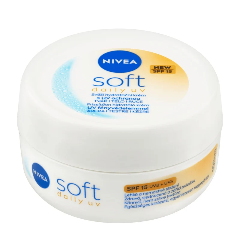 Nivea Crema Idratante Protezione UV SPF 15 Soft Daily UV 100 ml — Crema solare