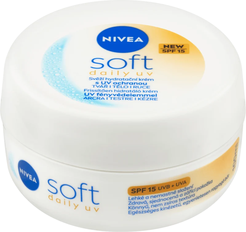 Nivea Crema Idratante Protezione UV SPF 15 Soft Daily UV 100 ml — Crema solare