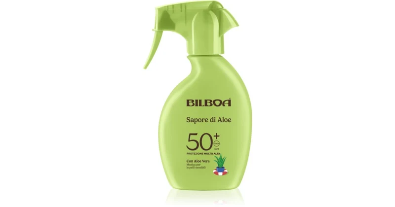 Bilboa Sapore di Aloe Trigger Spray abbronzante con aloe vera SPF 50+ 250 ml — Spray solare