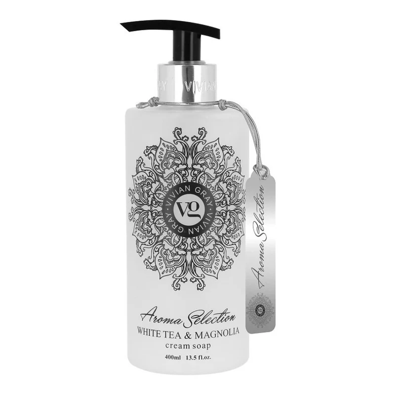 Vivian Gray Sapone liquido cremoso Aroma Selection Tè Bianco & Magnolia 400 ml — Sapone liquido