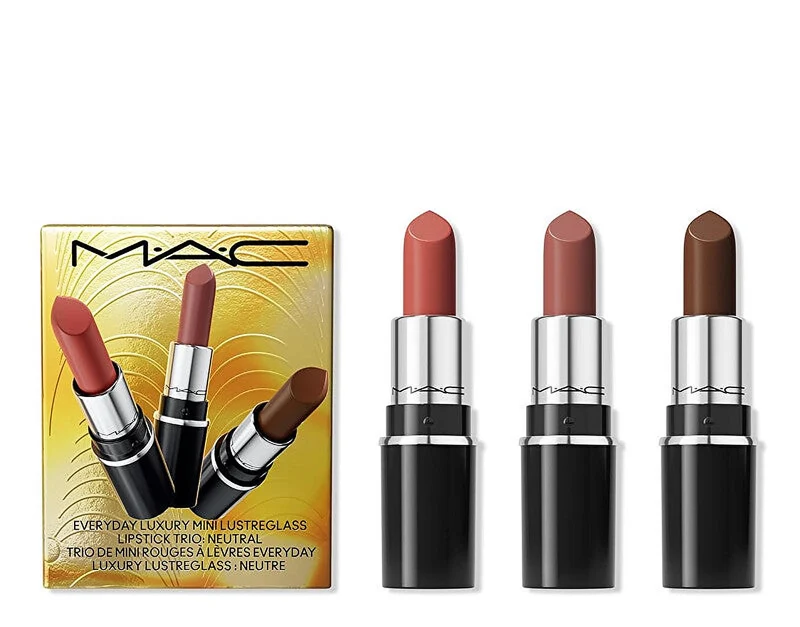 Mac cosmetics Everyday Luxury Mini Lustreglass Set Neutro — Rossetto