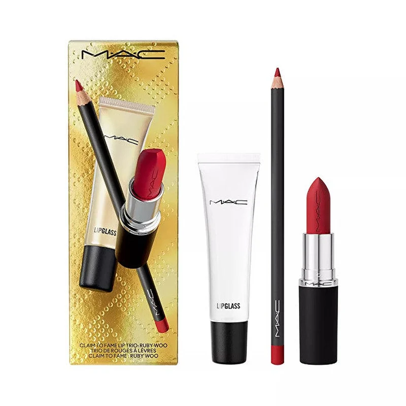 Mac cosmetics Claim to Fame Ruby Woo Set — Rossetto