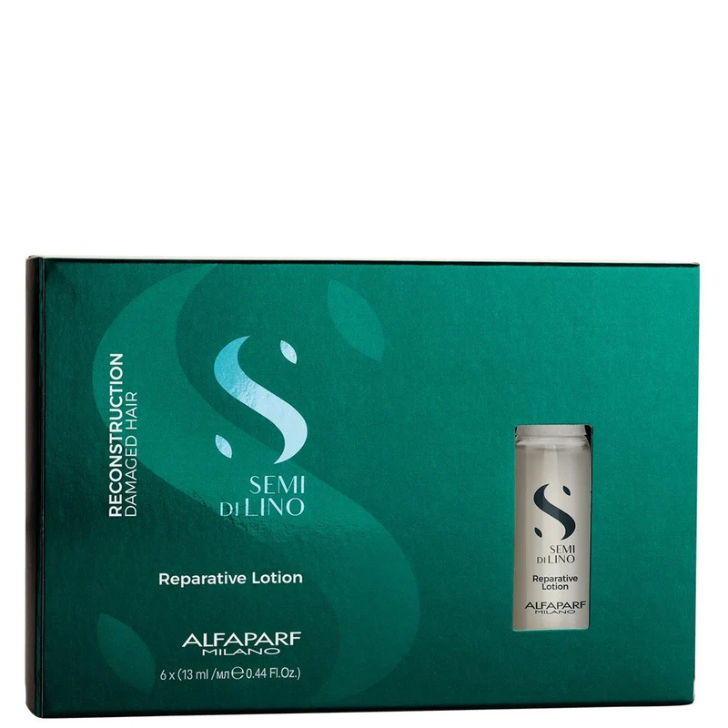 Alfaparf milano Lozione Semi Di Lino Ricostruzione 6 x 13 ml — Lozione riparativa per capelli