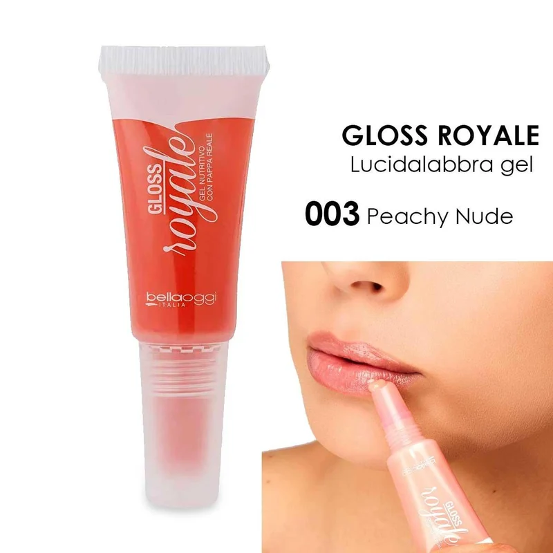 Bella Oggi Gloss Royale lucidalabbra gel con pappa reale Peachy Nude 003 — Lucidalabbra