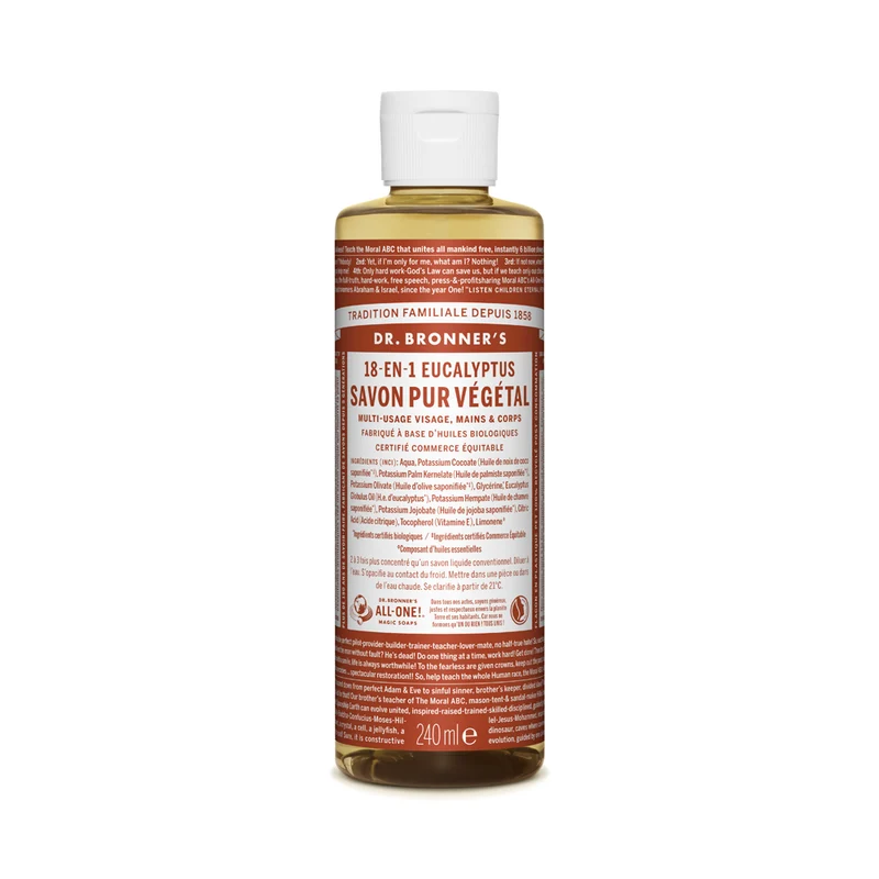 Dr Bronner's - Savon liquide pur végétal - Eucalyptus 240 ml