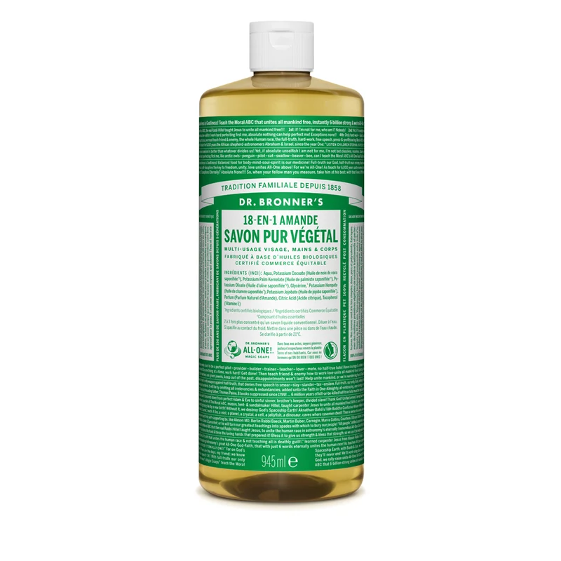 Dr Bronner's - Savon liquide pur végétal - Amande 945 ml
