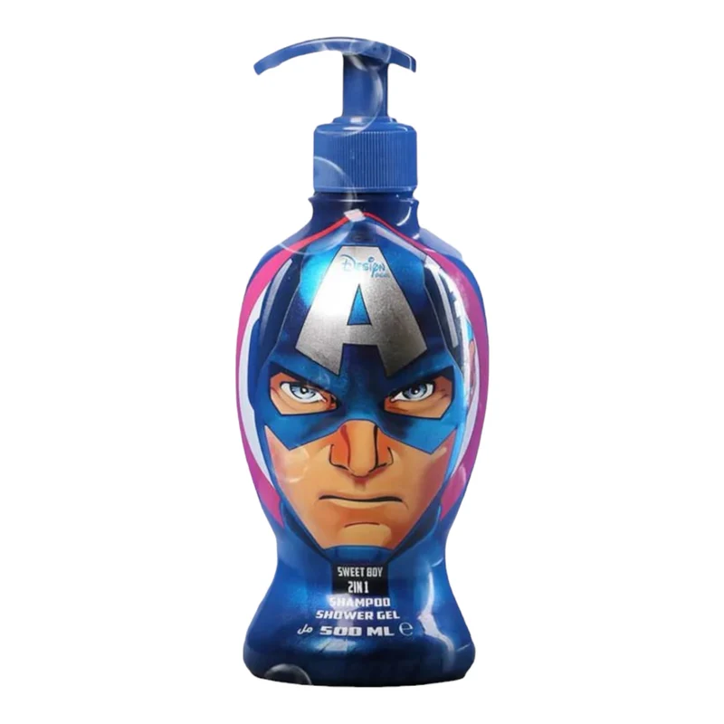 Floram Design Captain America Sweet Boy 2In1 Shampooing Gel Douche