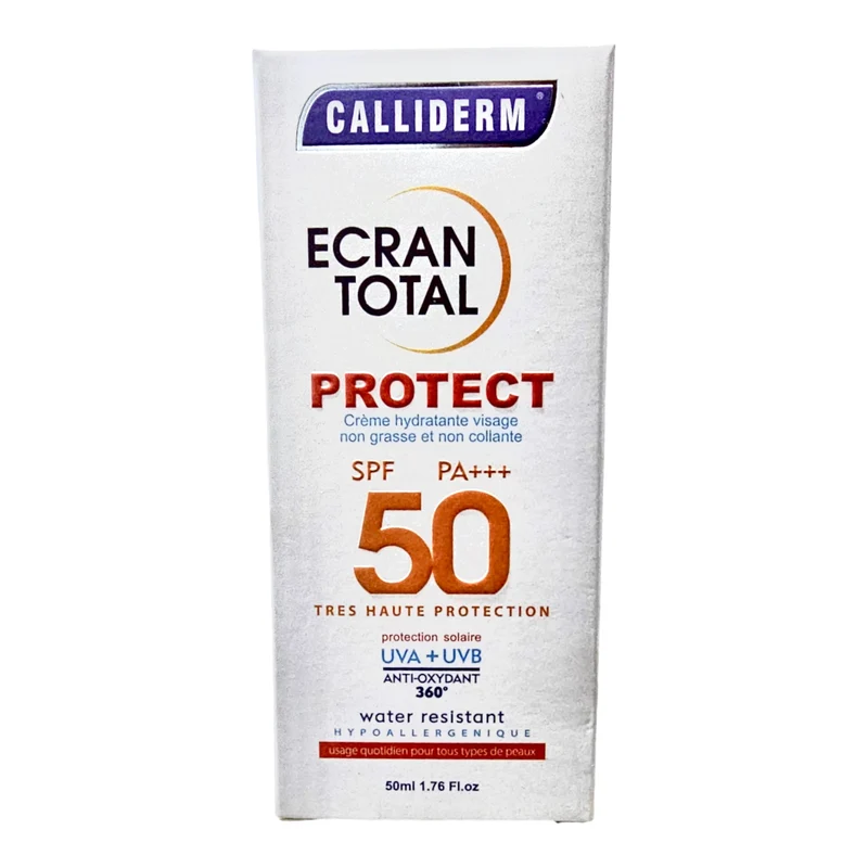 Calliderm Écran Total Protect Crème Solaire Spf 50 Très Haute Protection
