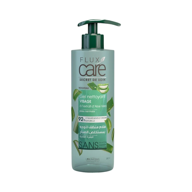 Flux Care Secret De Soin Gel Nettoyant Visage À L'Extrait D'Aloe Vera Pour Peau Normale