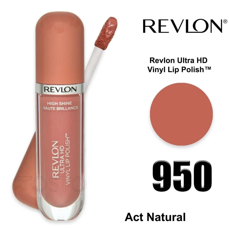 Revlon RV UHD Vinyl Lip Polish Act Natural 950 — Lip Gloss