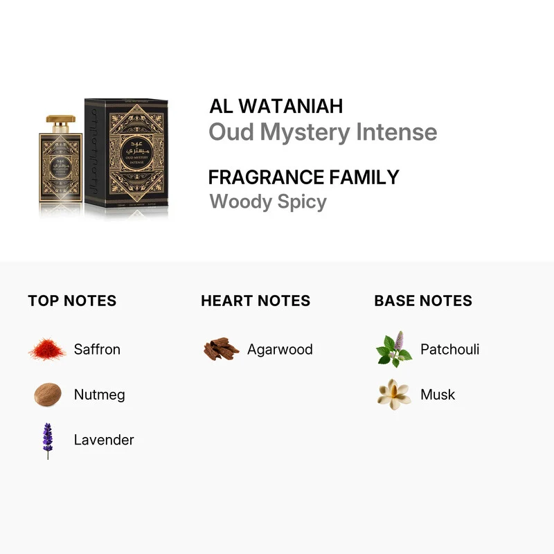 Al Wataniah Oud Mystery Intense Unisex 100 ml — Eau de Parfum