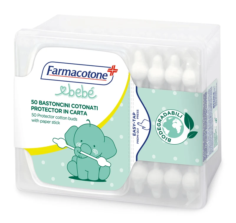 Farmacotone Bebe Bastoncini Cotonati Protector 50 pezzi — Bastoncini cotonati