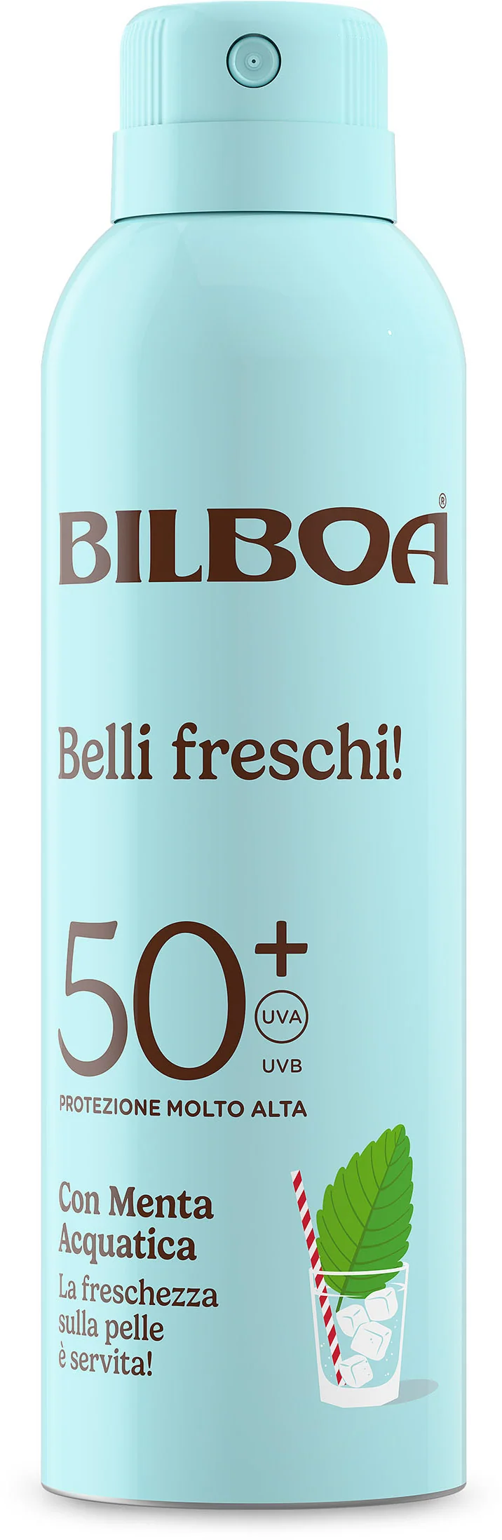 Bilboa Belli Freschi SPF50+ Con Menta Acquatonica 150 ml — Solare