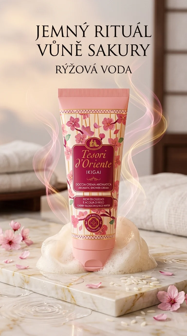 Tesori d'oriente Doccia Crema Aromatica Ikigai Fiori Di Ciliegio E Acqua Di Riso 250 ml — Bagnoschiuma