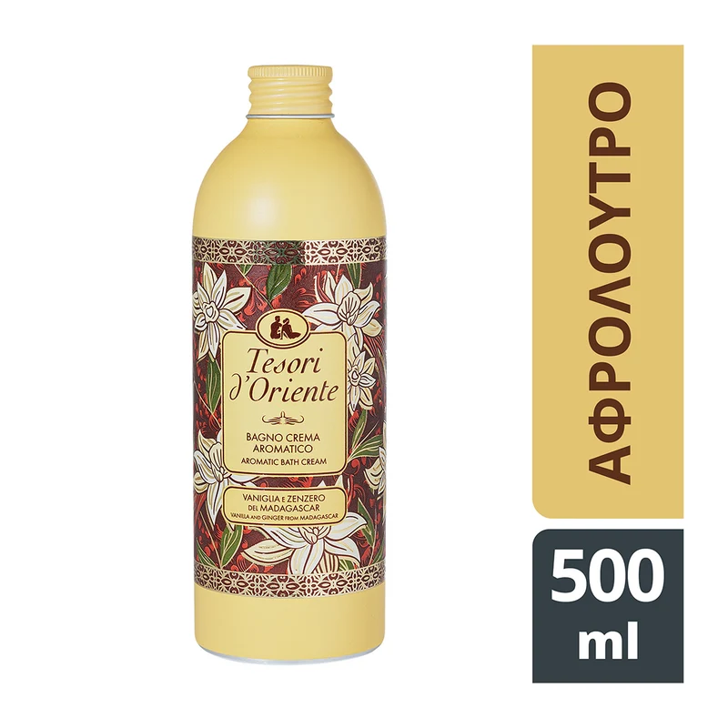 Tesori d'oriente Bagno Crema Aromatico Vaniglia E Zenzero Madagascar 500 ml — Bagnoschiuma
