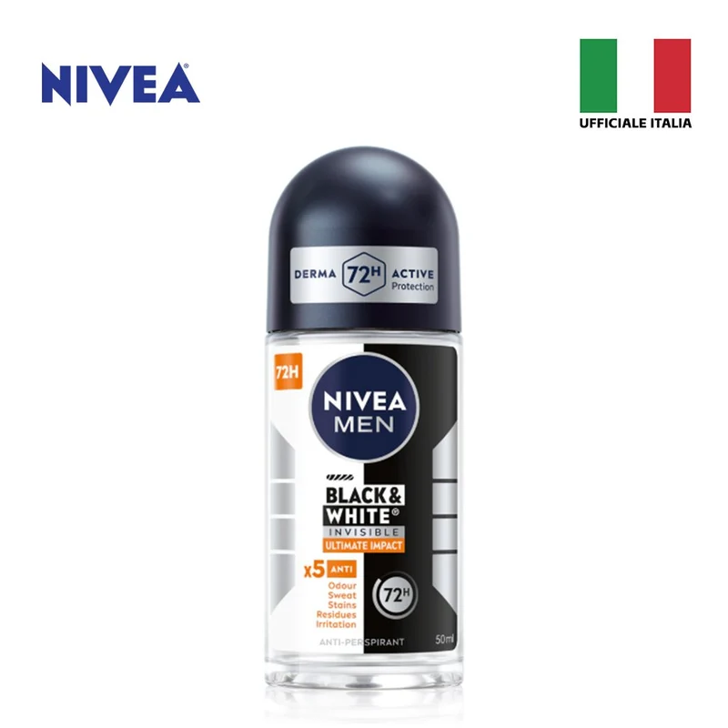 Nivea Invisible Black & White Ultimate Impact 5In1 50 ml — Deodorante spray