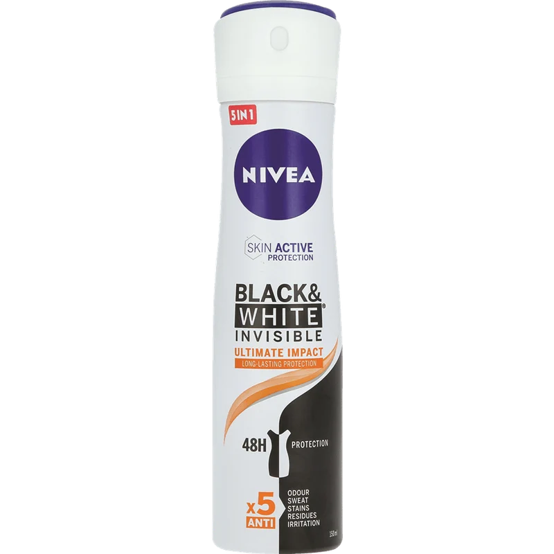 Nivea Anti-Perspirant Black&White Invisible Ultimate Impact 150 ml — Deodorante antitraspirante