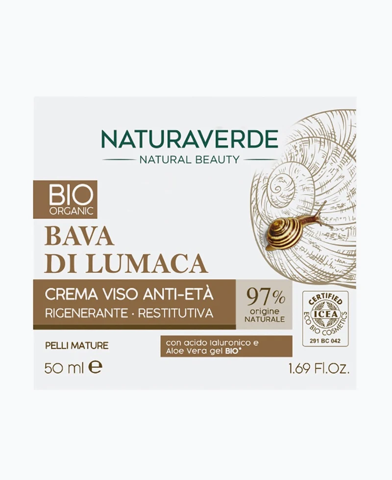 Naturaverde Crema Anti-Eta Restitutiva Bava Di Lumaca Pura 50 ml — Crema viso
